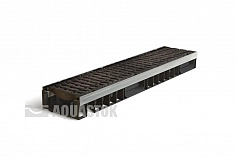 Лоток водоотводный пластиковый ЛВП PROFI DN150 H97 E600